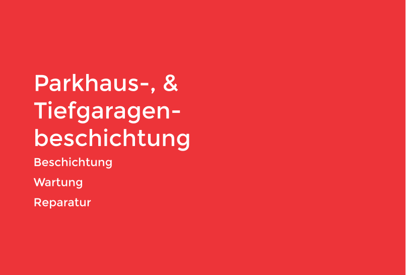 Parkhaus-, & Tiefgaragen-beschichtung Beschichtung Wartung Reparatur